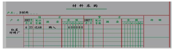 横线登记式明细分类账