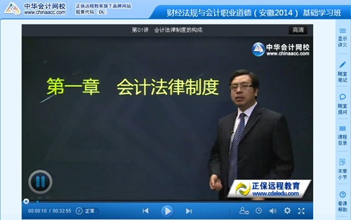 2014年安徽会计从业资格考试《财经法规与会计职业道德》高清课件