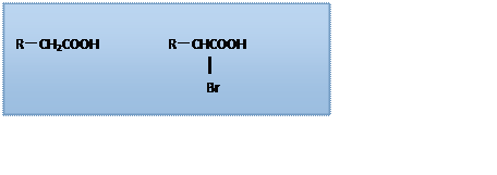 ı: RCH2COOH         RCHCOOH
                         
                         Br
